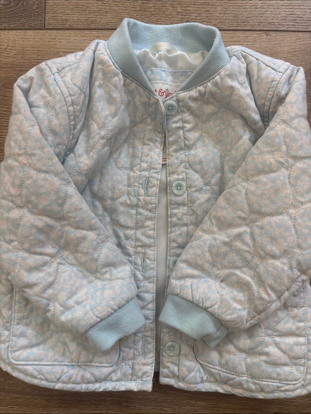 Cat & Jack Light Blue and White Floral Toddler Jacket